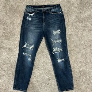 Judy Blue denim ripped jeans skinny fit size 13/31